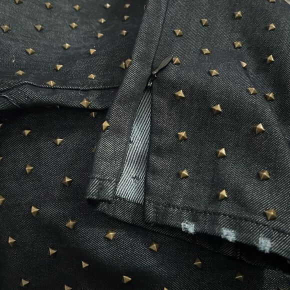 Bebe Skinny Leg Studded Jeans Dark Wash Low Rise Slim Denim Pants NWOT sz 29 - Picture 10 of 10